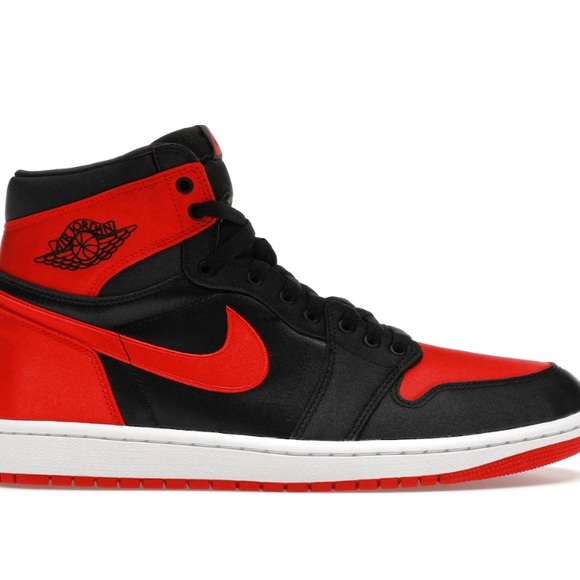 Brand New Air Jordan 1’s Satin Red Women’s size 9.5/Men’s size 8. New in box!!